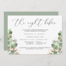 水エレガント色の緑のリハーサルディナー