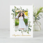 水エレガント色の緑の写真キンセアニェラ 招待状 (スタンド正面)