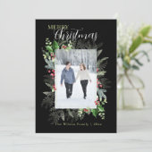 水エレガント色の緑の写真メリークリスマス シーズンカード (スタンド正面)