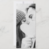 水エレガント色の緑の写真結婚の 招待状 (裏面)