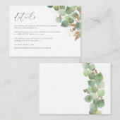 水エレガント色の緑の囲いカード エンクロージャーカード (正面/裏面)