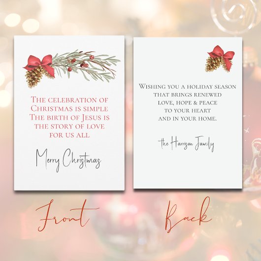 水エレガント色の緑の宗教的な非写真 シーズンカード