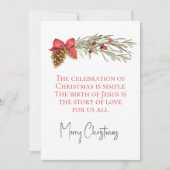 水エレガント色の緑の宗教的な非写真 シーズンカード (正面)