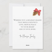 水エレガント色の緑の宗教的な非写真 シーズンカード (裏面)