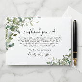 水エレガント色の緑の悔やみや弔慰ありがとう サンキューカード