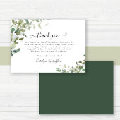 水エレガント色の緑の悔やみや弔慰ありがとう サンキューカード