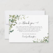 水エレガント色の緑の悔やみや弔慰ありがとう サンキューカード (正面)