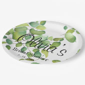 水エレガント色の緑の植物色 ペーパープレート (アングル)