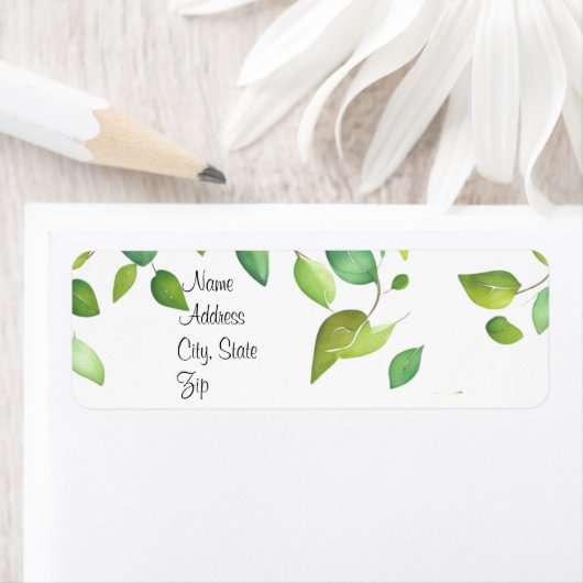 水エレガント色の緑の植物色 ラベル (インサイチュ)