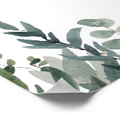 水エレガント色の緑の歓迎の結婚ポスター ポスター (角)