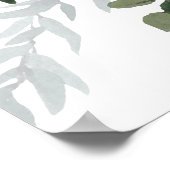 水エレガント色の緑の歓迎の結婚ポスター ポスター (角)