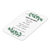 水エレガント色の緑の葉の保存 マグネット (左側)