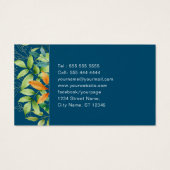 水エレガント色の緑の葉植物青 (裏面)