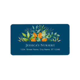 水エレガント色の緑の葉植物青 ラベル