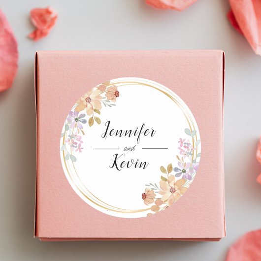 水エレガント色の緑の葉結婚式の引き出物 ラウンドシール