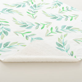 水エレガント色の緑の葉 シェルパブランケット