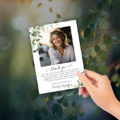 水エレガント色の緑の葬儀ありがとう サンキューカード