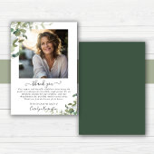 水エレガント色の緑の葬儀ありがとう サンキューカード