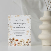 水エレガント色の緑の野花結婚の 招待状