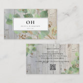 水エレガント色の緑の金ゴールドリーフビジネスCa 名刺 (正面/裏面)