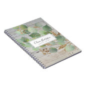 水エレガント色の緑の金ゴールド ノートブック (右側)