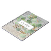 水エレガント色の緑の金ゴールド ノートブック (左側)