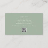 水エレガント色の緑の金ゴールド 名刺 (裏面)