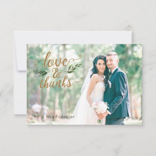 水エレガント色の緑サンキューカード サンキューカード (正面)