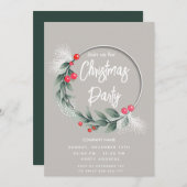 水エレガント色の緑リース企業の 招待状 (正面/裏面)
