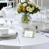 水エレガント色の緑結婚の座席表 プレイスカード