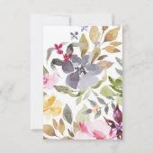 水エレガント色の美しい結婚式RSVP 出欠カード (裏面)