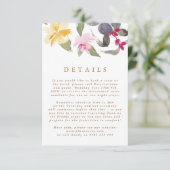 水エレガント色の美しい結婚詳細 エンクロージャーカード (スタンド正面)