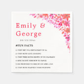 水エレガント色の花サマーフローラ結婚ズ スタンダードカクテルナプキン (正面)