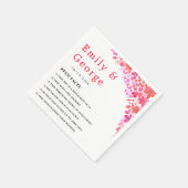 水エレガント色の花サマーフローラ結婚ズ スタンダードカクテルナプキン (角)