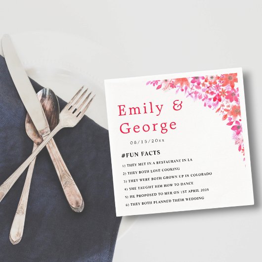 水エレガント色の花サマーフローラ結婚ズ スタンダードカクテルナプキン