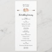 水エレガント色の花ボヘミアン結婚ズ プログラム (裏面)