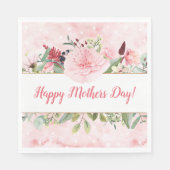 水エレガント色の花母の日 スタンダードランチョンナプキン (正面)