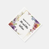 水エレガント色の花結婚のディナーカクテル スタンダードカクテルナプキン (角)