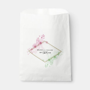 水エレガント色の花結婚の フェイバーバッグ