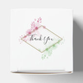 水エレガント色の花結婚の フェイバーボックス (上部)