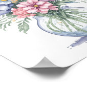 水エレガント色の花花花花花束ワイルドフラワーアート ポスター (角)