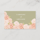 水エレガント色の花 プレイスカード (裏面)