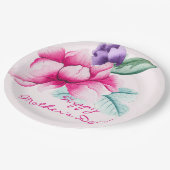 水エレガント色の花 |母の日 ペーパープレート (アングル)