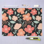 水エレガント色の花 – 繊細なフローラ贈り物 薄葉紙 (クラフト)