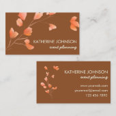 水エレガント色の花bohoシックフローラ コーリングカード (正面/裏面)