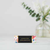 水エレガント色の花bohoプロフェッショナル スキニー名刺 (スタンド正面)