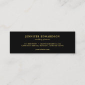 水エレガント色の花bohoプロフェッショナル スキニー名刺 (裏面)