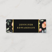 水エレガント色の花bohoプロフェッショナル スキニー名刺 (正面)