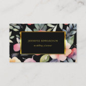 水エレガント色の花bohoプロフェッショナル 名刺 (正面)