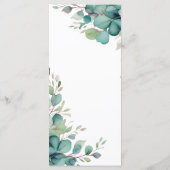 水エレガント色の葉メニュー メニュー (裏面)